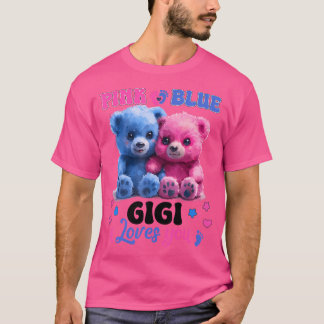 T-shirt Rose Ou Bleu Gigi Vous Aime Mignonne Ours Bébé Gen