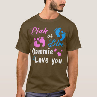 T-shirt Rose Ou Bleu Grammie Vous Aime Fête de Révélation 