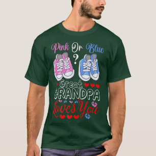 T-shirt Rose Ou Bleu Grand Grand-Père Vous Aime Révélation