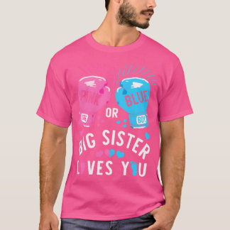T-shirt Rose ou Bleu Grande Sœur T'aime Boxe Révélation du