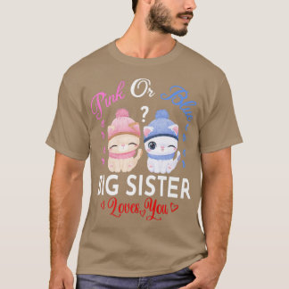 T-shirt Rose Ou Bleu Grande Soeur Vous Aime Révélation De 