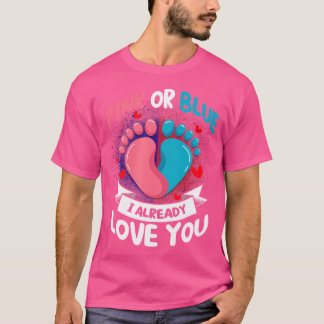 T-shirt Rose Ou Bleu J'Aime Déjà Votre Équipe Garçon Genre