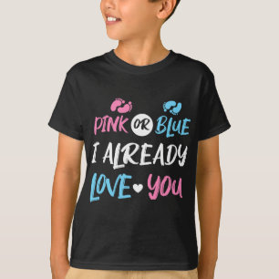 T-shirt Rose ou Bleu Je t'aime déjà Révélation de genre