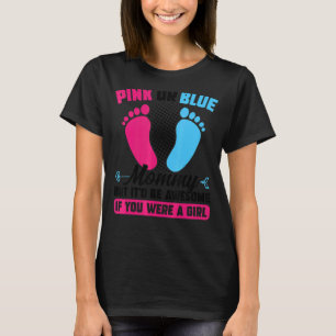 T-shirt Rose ou bleu maman mais génial Genre Reveillez ros