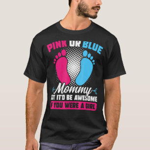 T-shirt Rose ou bleu maman mais génial Genre Reveillez ros