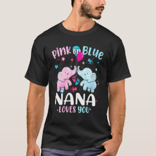 T-shirt Rose Ou Bleu Nana Vous Aime Eléphants Bébé Genre