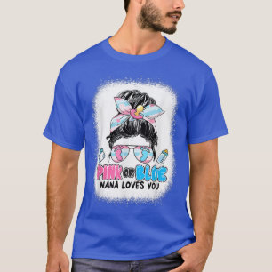 T-shirt Rose Ou Bleu Nana Vous Aime Messy Bun Genre Revea