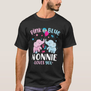 T-shirt Rose Ou Bleu Nonnie Vous Aime Genre Révéler Elepha