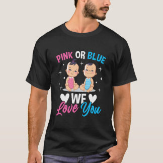 T-shirt Rose Ou Bleu Nous Vous Aimons Genre Révélation Ann
