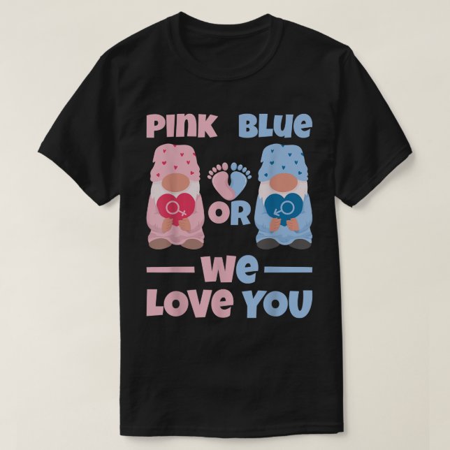 T-shirt Rose Ou Bleu Nous Vous Aimons Mignonne Famille Gen (Design devant)