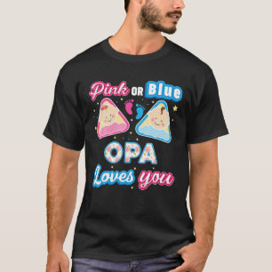 T-shirt Rose Ou Bleu Opa Vous Aime Genre Révéler Bébé Fath
