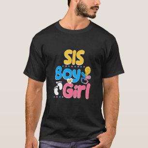 T-shirt Rose ou Bleu Sis vous aime mieux Soeur jamais Big 