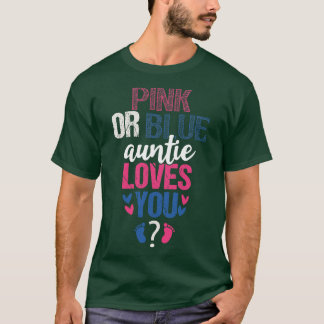 T-shirt Rose ou bleu Tante vous aime