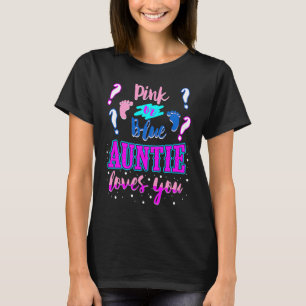 T-shirt Rose Ou Bleu Tante Vous Aime Baby shower Genre