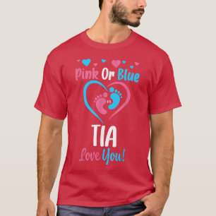 T-shirt Rose ou Bleu Tia T'aime Annonce de Révélation de S