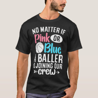 T-shirt Rose Ou Bleu Un Basket Baller Genre Révéler Bas