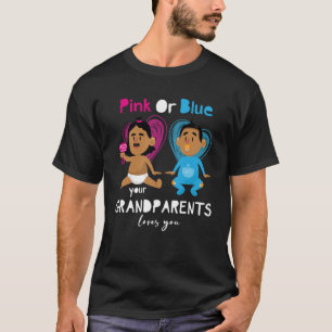 T-shirt Rose Ou Bleu Vos Grands-Parents Vous Aiment Genre 