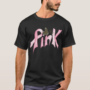T-shirt rose Papillon Cancer du sein