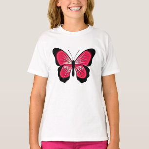 T-shirt rose papillon pour enfants