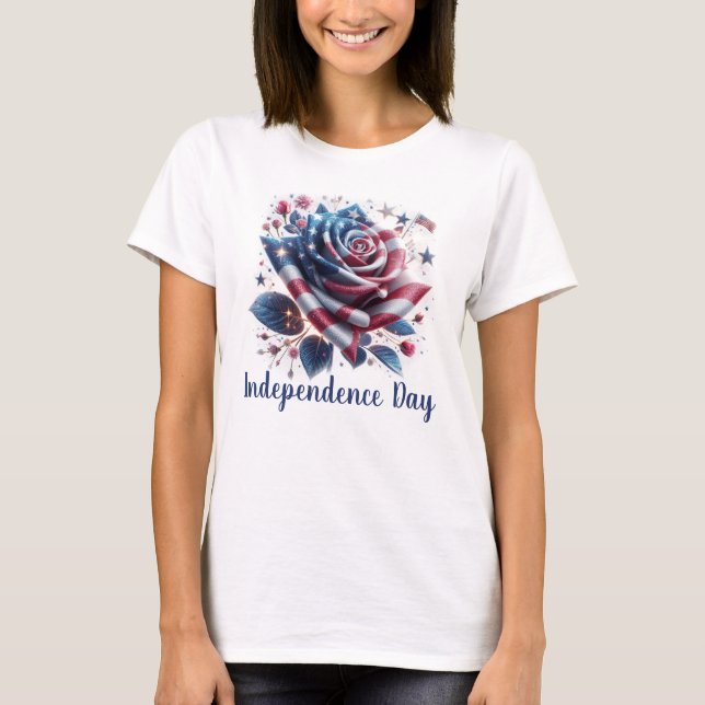 T-shirt Rose patriotique (Devant)