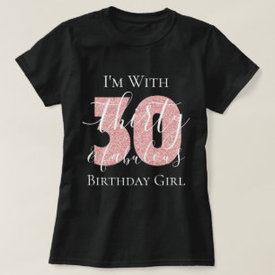 T-shirt Rose personnalisé Gold Trente Fab Parties scintill