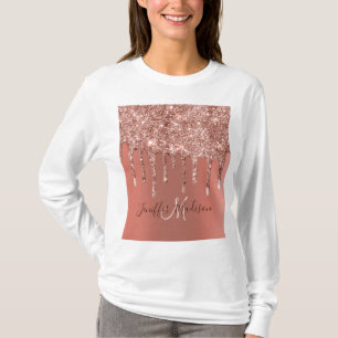 T-shirt Rose personnalisé Parties scintillant Gold Driver