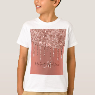 T-shirt Rose personnalisé Parties scintillant Gold Driver