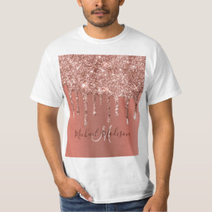 T-shirt Rose personnalisé Parties scintillant Gold Drivers