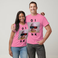 T-shirt rose Piggy Bank drôle