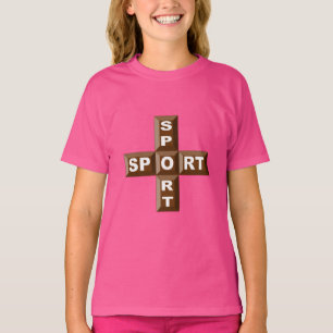 T-shirt rose pour filles  CHOCOLAT  SPORT 