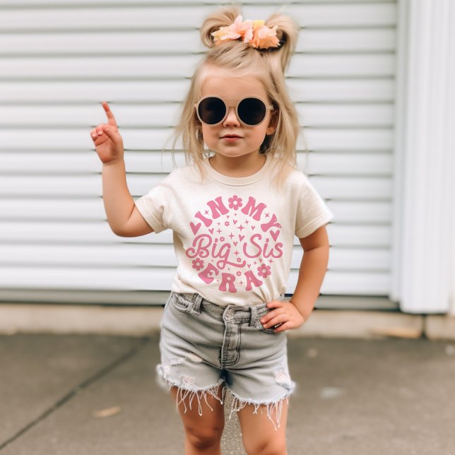 T-Shirt Rose pour Grande Sœur de l'ère de Ma Grand (Créateur téléchargé)