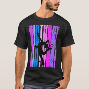 T-shirt Rose Purple Girls Patinage sur glace Anniversaire 