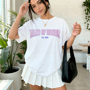 T-shirt Rose + Rayure Beige et Marine DEMOISELLE D'HONNEUR