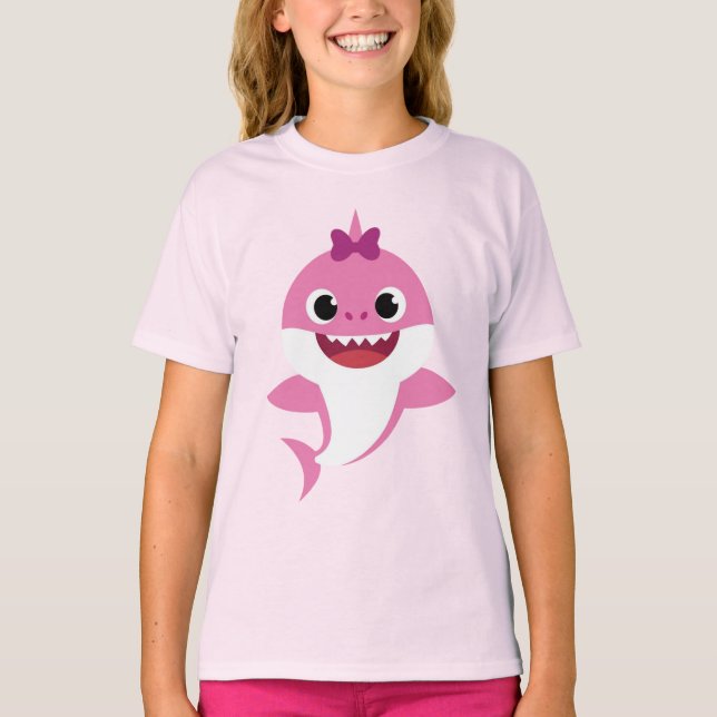 T-shirt rose requin (Devant)