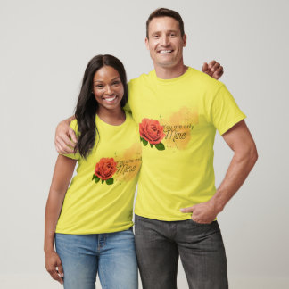 T-shirt Rose rose avec texte