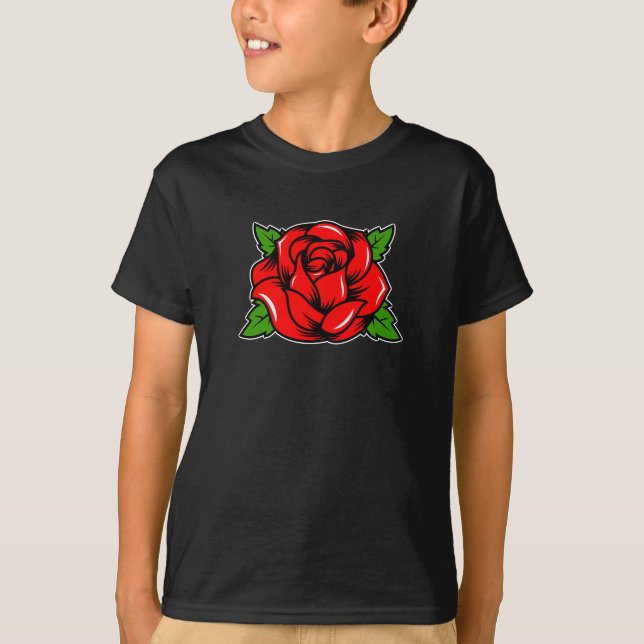 T-shirt Rose rouge (Devant)