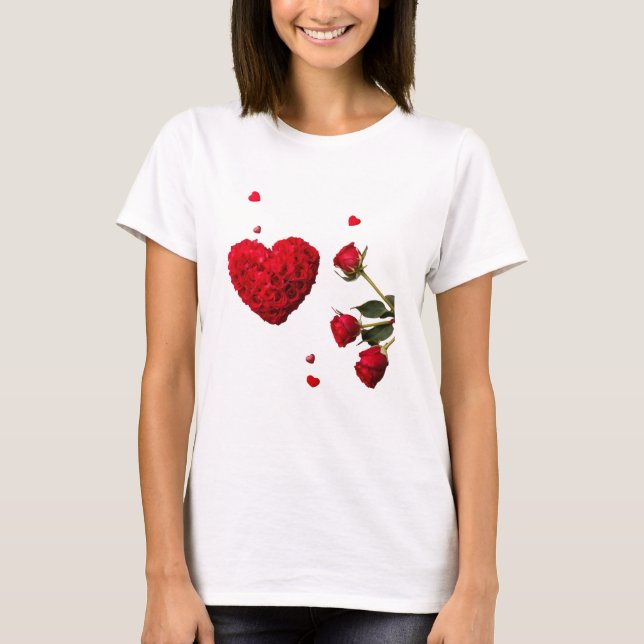 T-shirt Rose rouge (Devant)