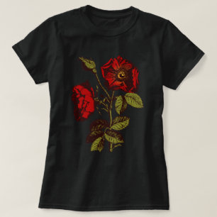 T-shirt Rose rouge antique