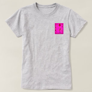 T-Shirt Rose Rouge Fractale