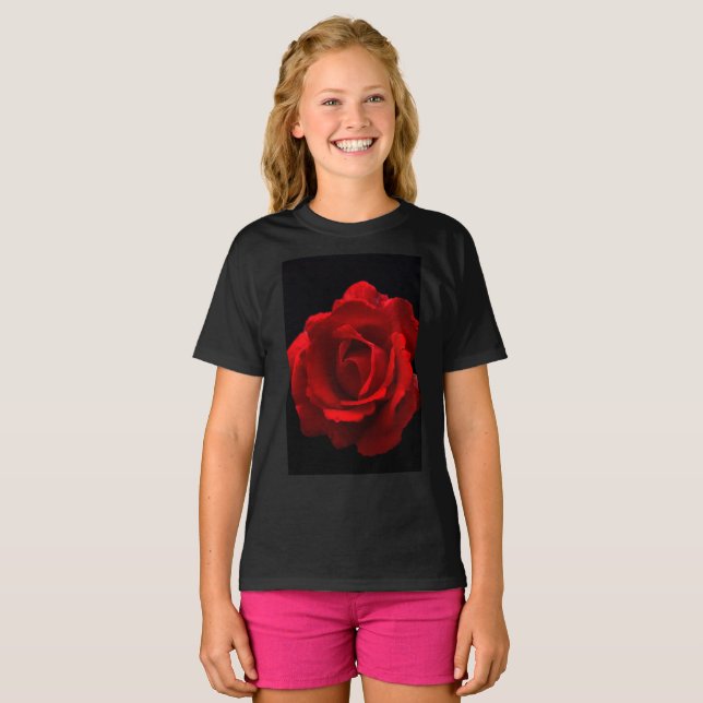 T-shirt Rose Rouge gca (Devant entier)