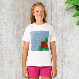 T-shirt Rose Rouge Romantique Classique Floral