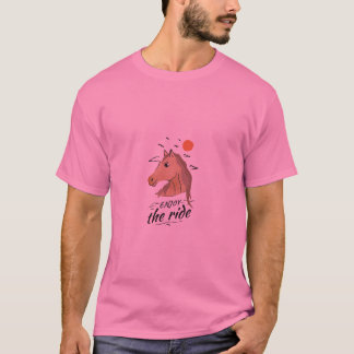 T-shirt rose simple pour profiter de la promenade