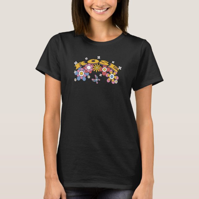 T-shirt Rose Super Flower Tie Dye Rose Hippie Flower (Devant)