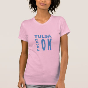 T-shirt rose toile TULSA VOYAGE OKLAHOMA