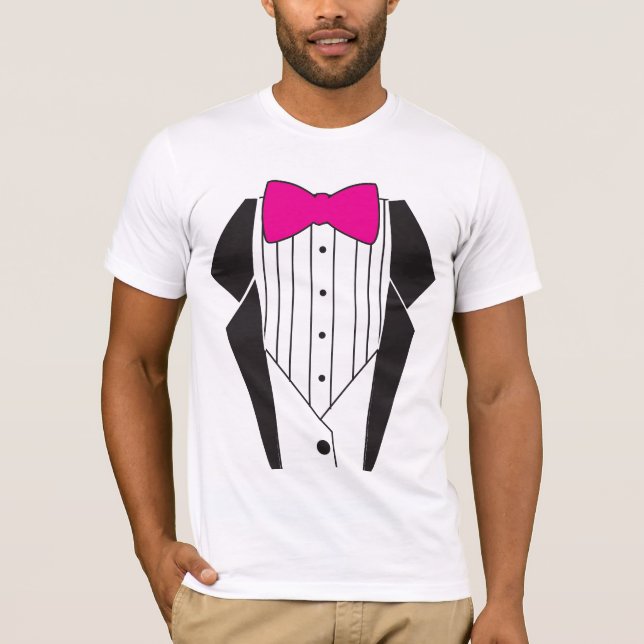T-shirt rose tuxedo (Devant)