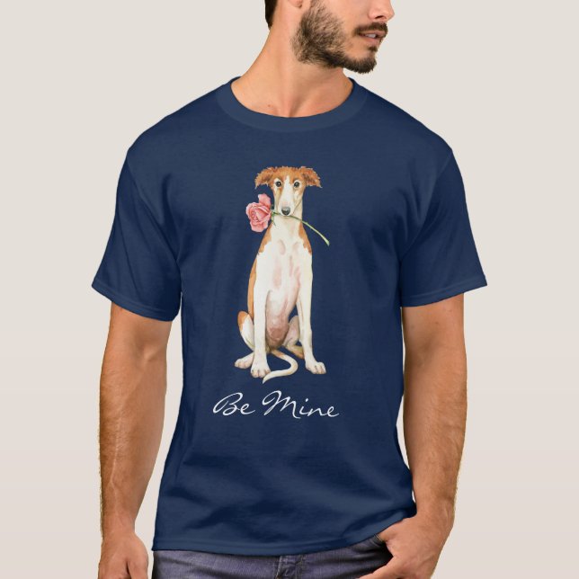 T-shirt Rose Valentin Borzoi (Devant)