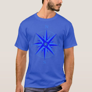 T-shirt Rose Vent Voile Compass Nautique