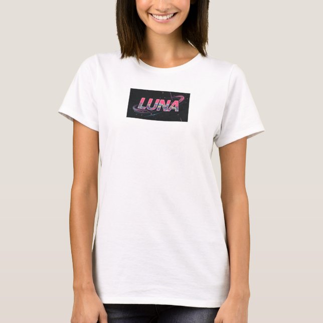 T-shirt Rose Vert Luna (Devant)