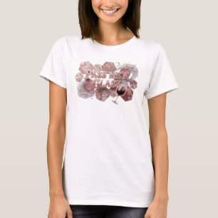 T-shirt Rose vif PASS ME A GLASS Art wearable