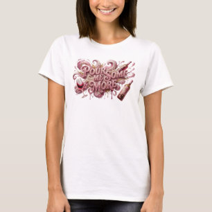 T-shirt Rose vif POUR MOI ENCORE Custom Tee